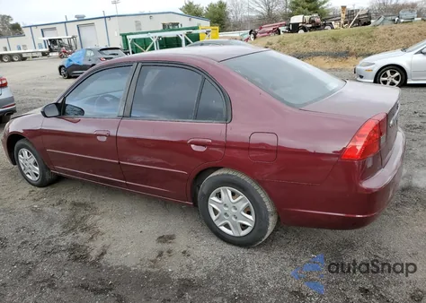 2003 Honda Civic Lx from USA, damaged, VIN 2HGES16543H569332